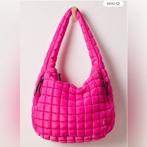 Free People Fuchsia Quilted Shoulder Bag
